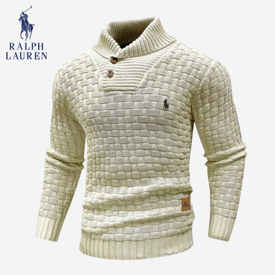 Pull en maille à col boutonné - PRIX DE LIQUIDATION -