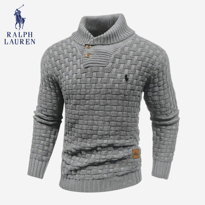 Pull en maille à col boutonné - PRIX DE LIQUIDATION -