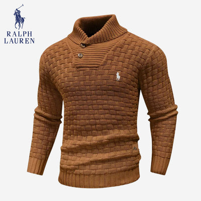 Pull en maille à col boutonné - PRIX DE LIQUIDATION -