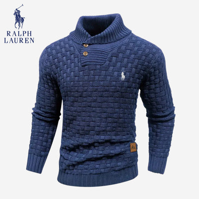 Pull en maille à col boutonné - PRIX DE LIQUIDATION -