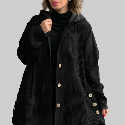 Cordia™ | Veste Matelassée en Velours Côtelé avec Capuche