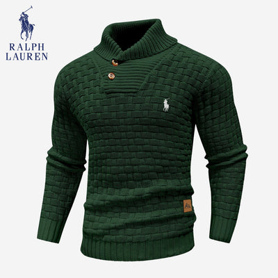 Pull en maille à col boutonné - PRIX DE LIQUIDATION -