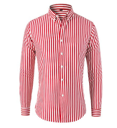 Chemise à rayures pour hommes - Confiance en soi maximum