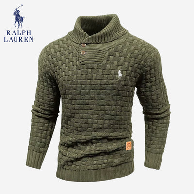 Pull en maille à col boutonné - PRIX DE LIQUIDATION -