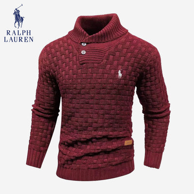 Pull en maille à col boutonné - PRIX DE LIQUIDATION -