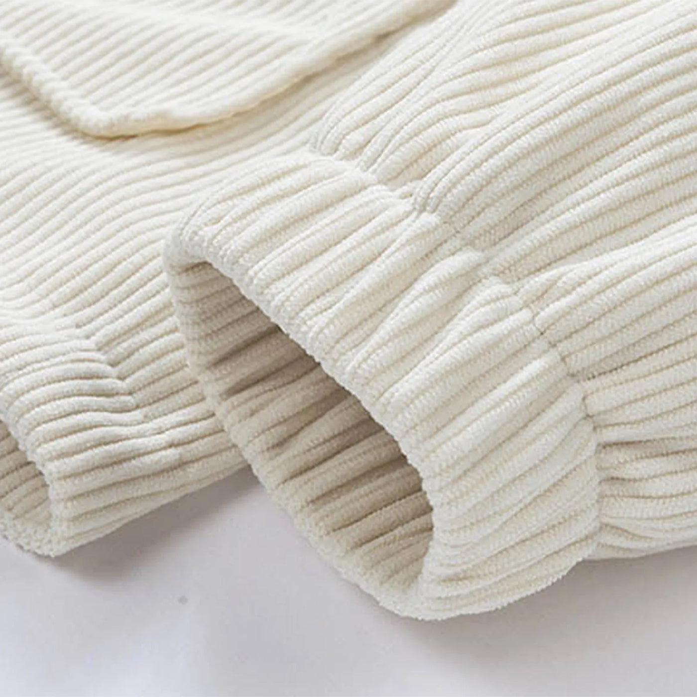 Veste à capuche en velours côtelé