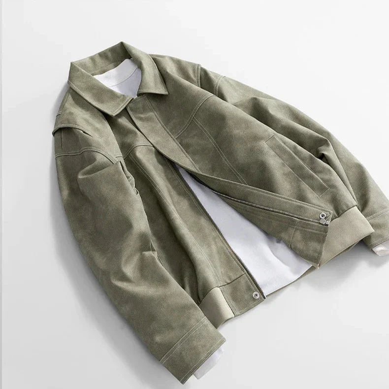 Veste Chic En Cuir Pour Homme