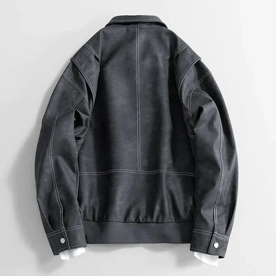 Veste Chic En Cuir Pour Homme