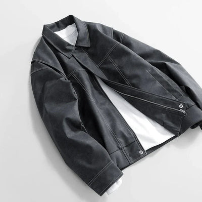 Veste Chic En Cuir Pour Homme