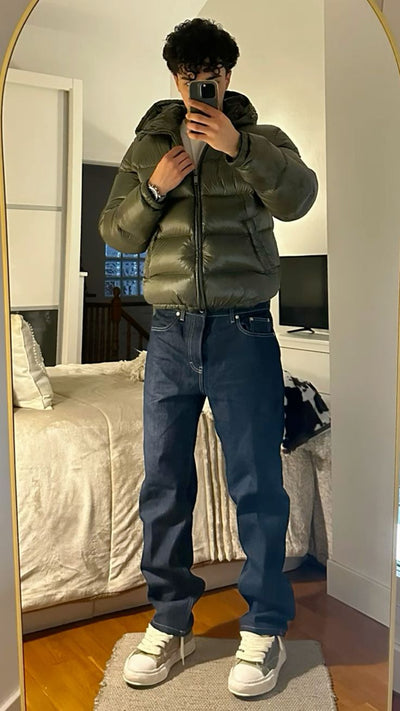 Veste Bomber Duvet Avec Capuche